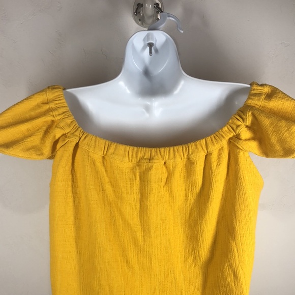 Texture & Thread Madewell yellow tie front top size medium - Picture 8 of 11